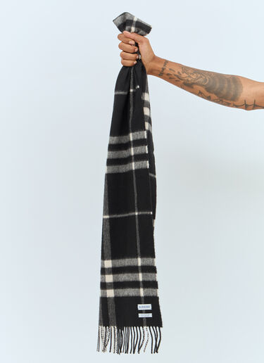 Burberry Giant Check Cashmere Scarf Black bur0157033