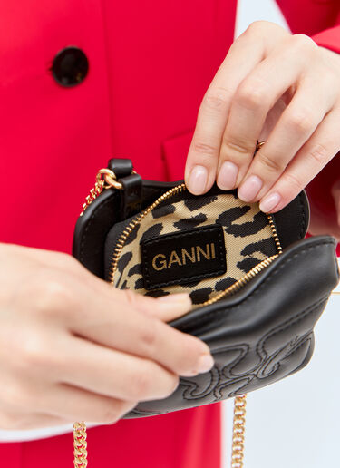 GANNI Butterfly Nano Crossbody Bag Black gan0257053