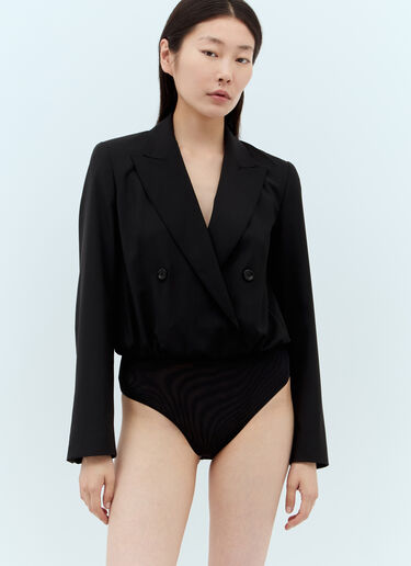 Max Mara Boxy Blazer Bodysuit Black max0257018