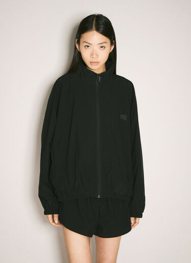 Alexander Wang Logo Print Track Jacket Black awg0257006