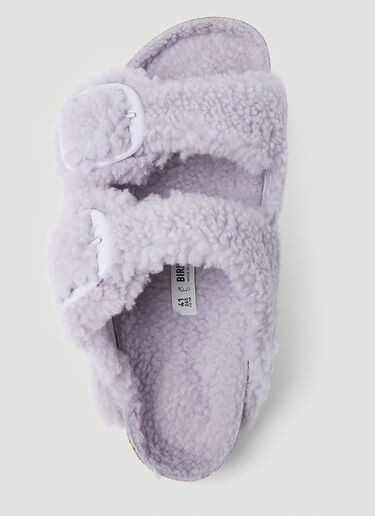 Birkenstock Arizona Big Buckle Shearling Sandals Lilac brk0252018