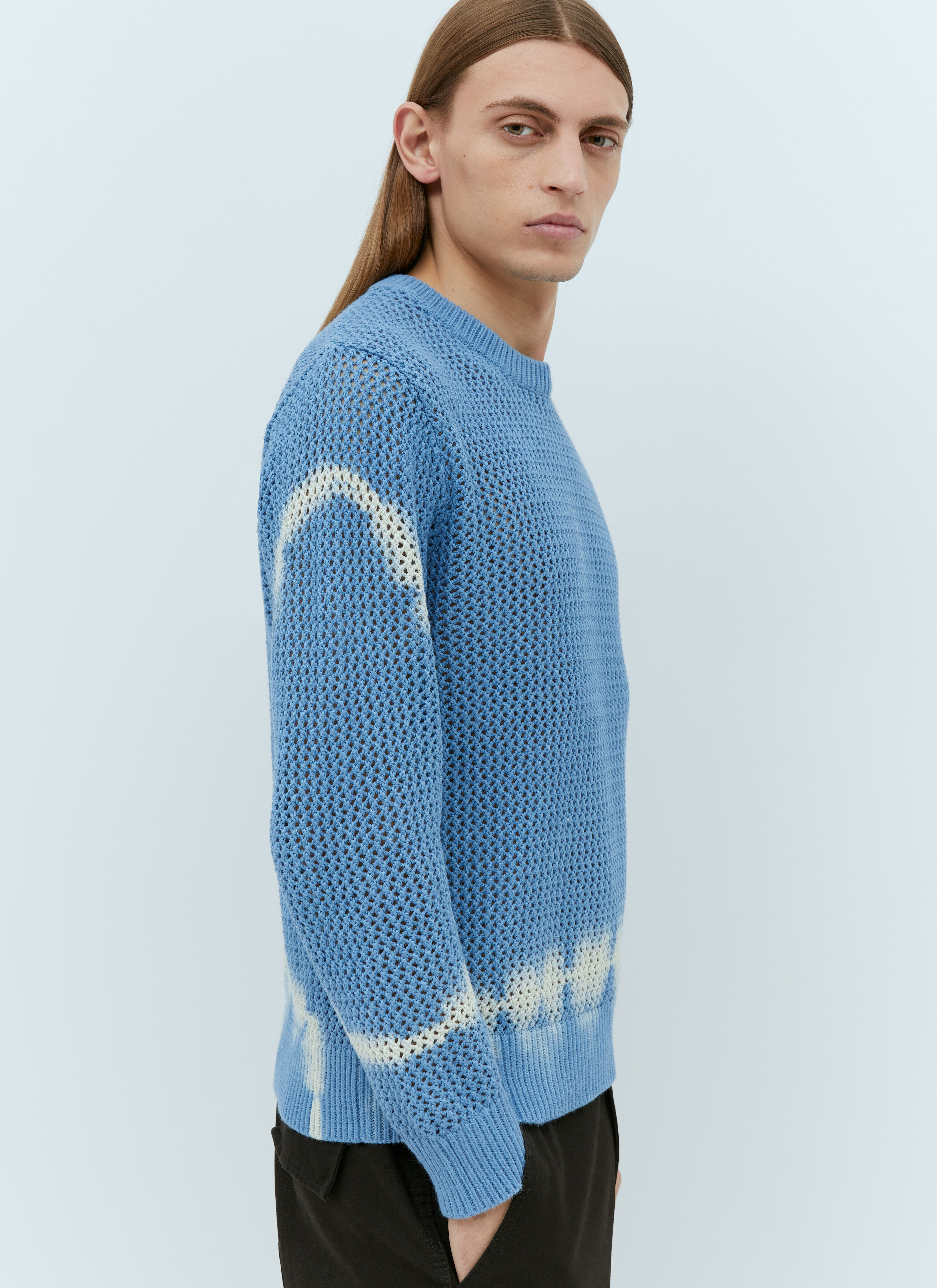 Stüssy Pigment Dyed Loose Gauge Sweater in Blue | LN-CC®