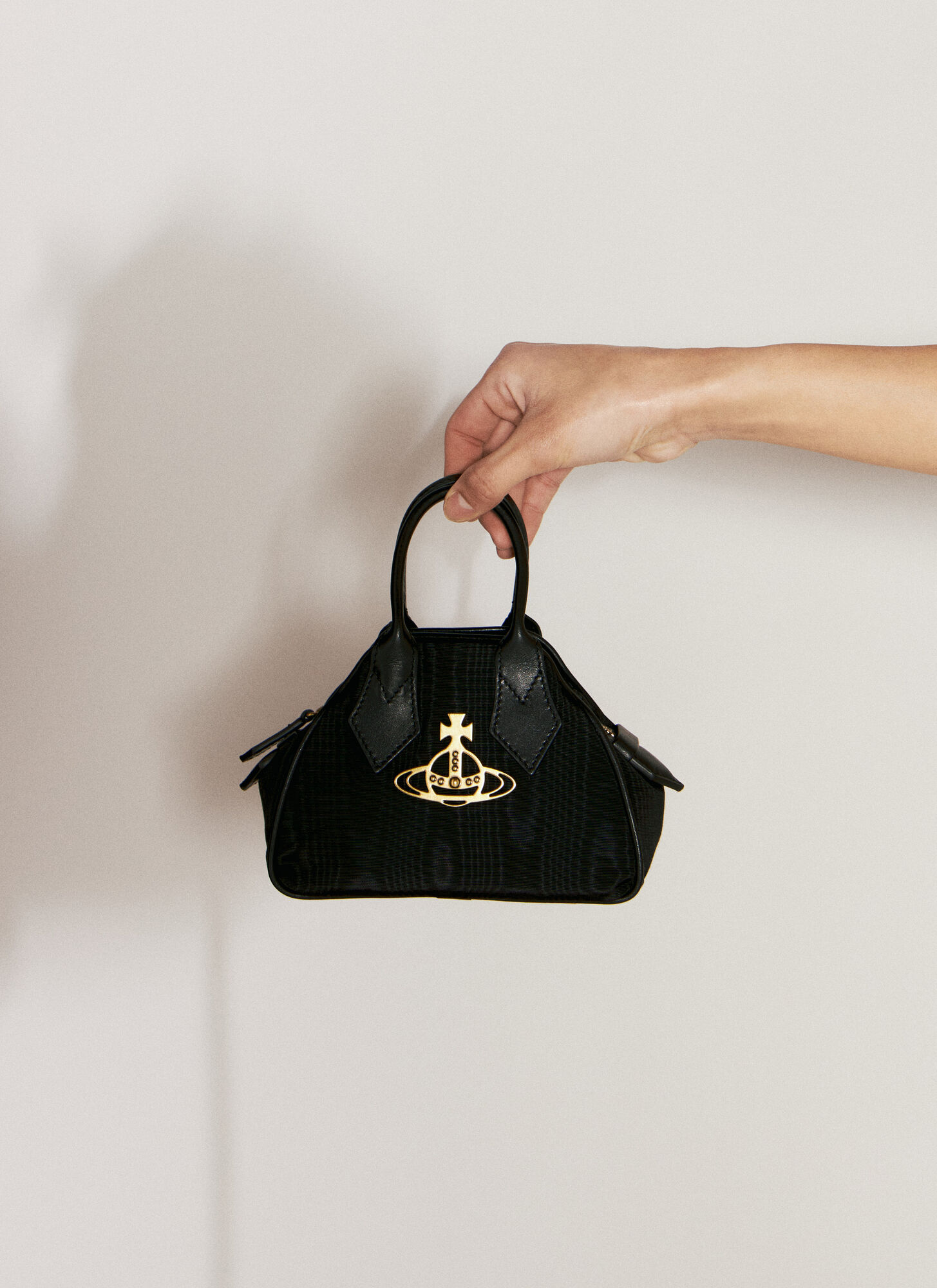 Shop Vivienne Westwood Mini Yasmine Handbag In Black