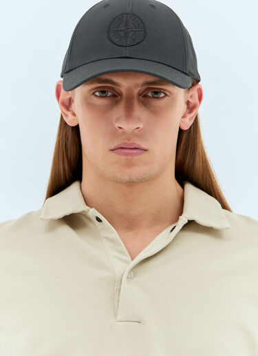 Stone Island Logo Patch Baseball Cap Grey sto0158056