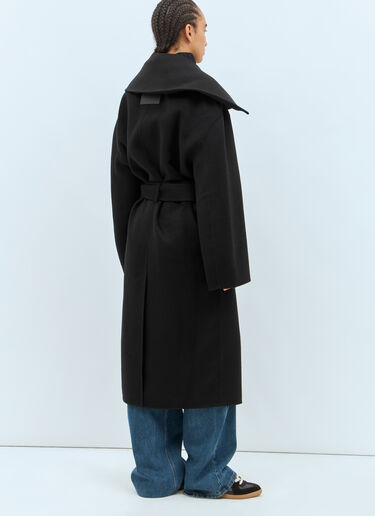 JW Anderson Wool Wrap Coat Black jwa0257003