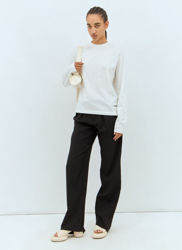 Jil Sander+ 로고 패치 티셔츠 3개 세트  화이트 jsp0251020