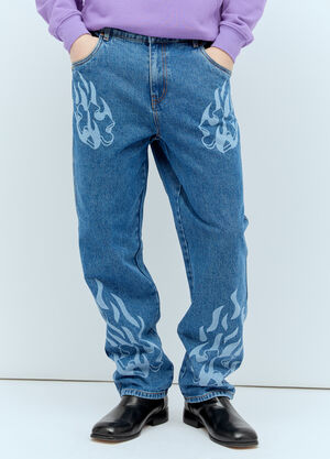 Dime Flamepuzz Relaxed Jeans Silver dmt0154028