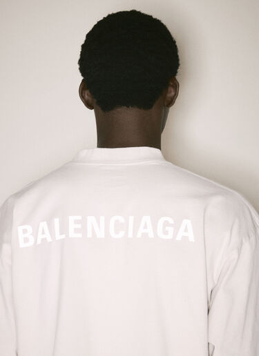 Balenciaga Logo Print T-Shirt Off white bal0157021