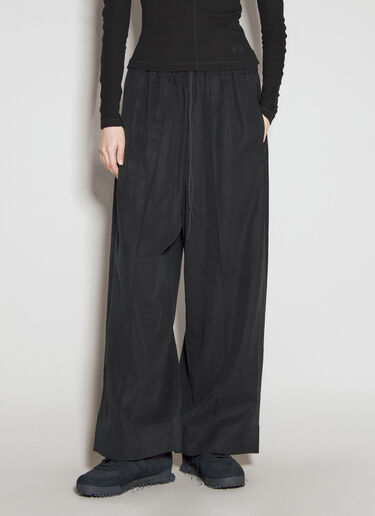 Y-3 Wide-Leg Drawstring Pants Black yyy0256003