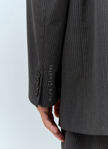 Acne Studios Pinstriped Suit Blazer Dark Grey acn0157024