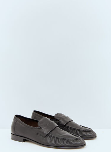 The Row Soft Loafers Black row0154010