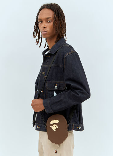 A BATHING APE® Ape Head Shoulder Bag Brown aba0156018