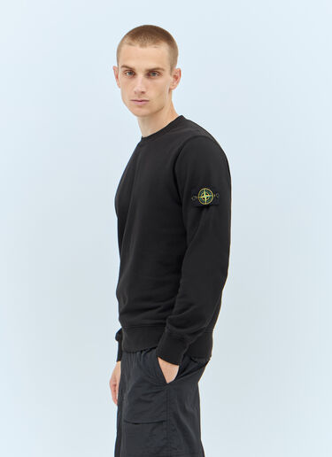 Stone Island 徽标贴饰运动衫 黑色 sto0158043