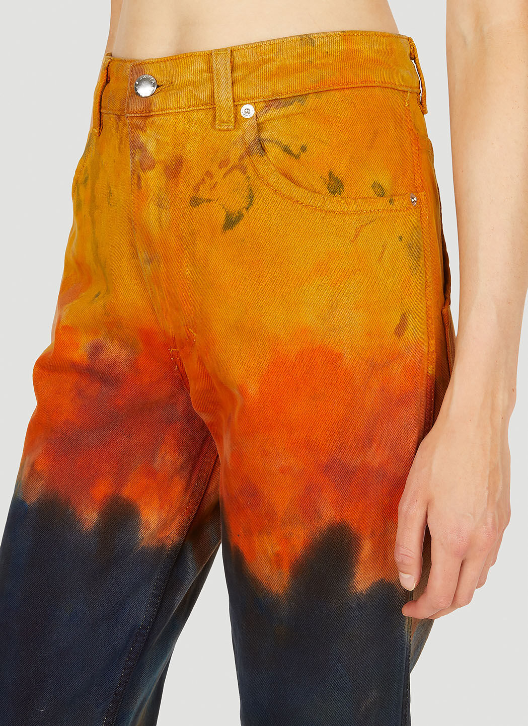 Eckhaus Latta Tie Dye Jeans in Orange | LN-CC