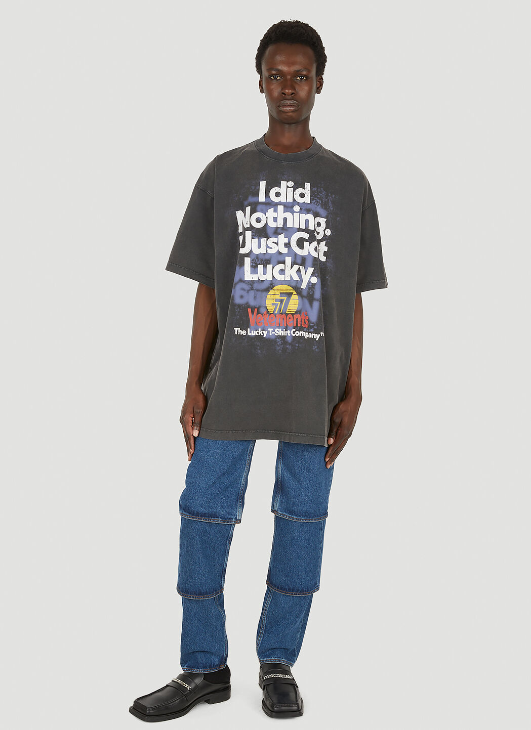VETEMENTS Men's I Got Lucky T-Shirt in Dark Grey | LN-CC®