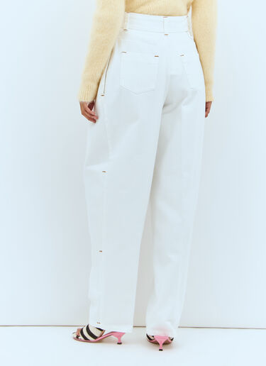 Jacquemus Le De-Nimes Curzi Jeans White jac0258009