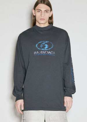Balenciaga Surfer Long Sleeve T-Shirt Black bal0157003