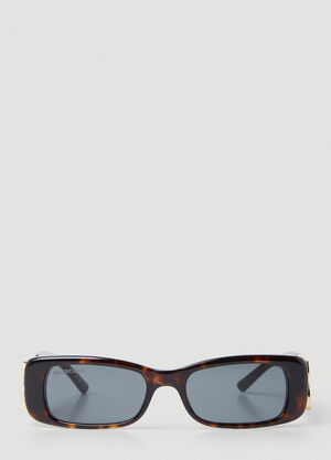 Saint Laurent Dynasty Rectangle Sunglasses Brown sla0252110