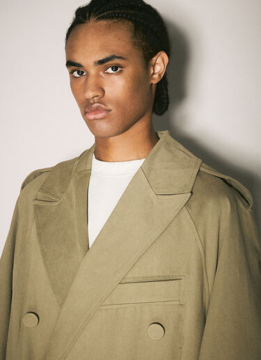 Entire Studios Canvas Trench Coat Khaki ent0157017