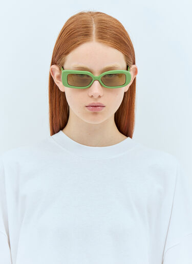 Jacquemus 레 뤼네트 카레 롱 선글라스 그린 jas0258002