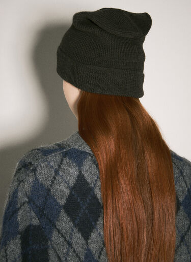 Our Legacy Wool Knit Beanie Hat Grey our0358011