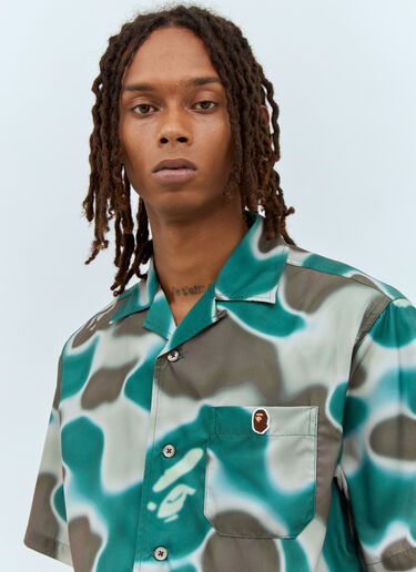 A BATHING APE® Liquid Camo One Point Shirt Green aba0156005