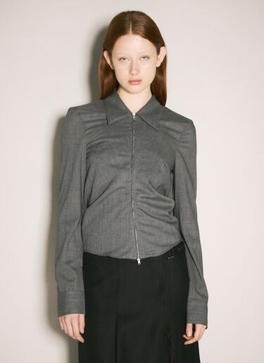 Our Legacy Slim Zip Shirt Grey our0258020