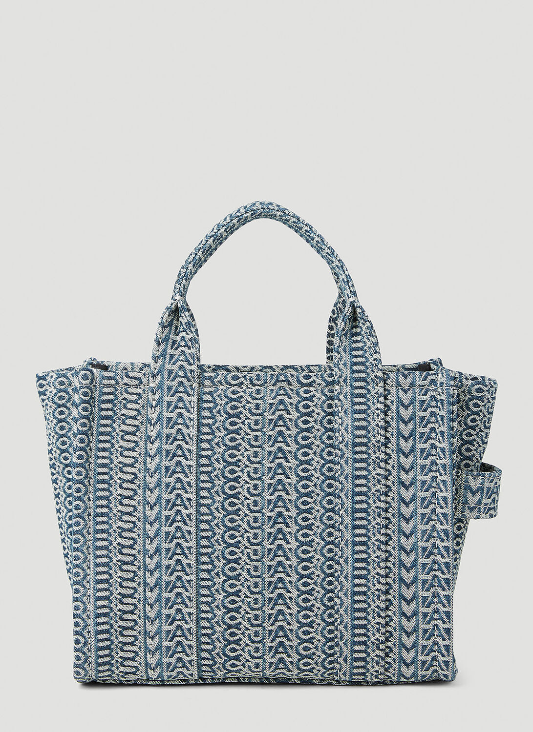 Marc Jacobs The Washed Monogram Denim Mini Tote Bag in Blue