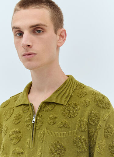 Brain Dead Dot Half-Zip Sweater Green bra0156016