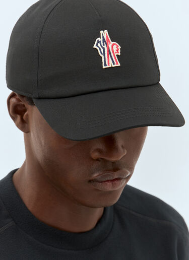 Moncler Grenoble Logo Embroidery Baseball Cap Black mog0157007