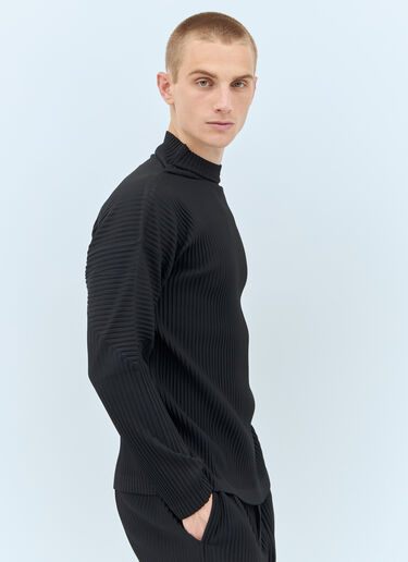 Homme Plissé Issey Miyake Long-Sleeve Pleated Top Black hmp0157021