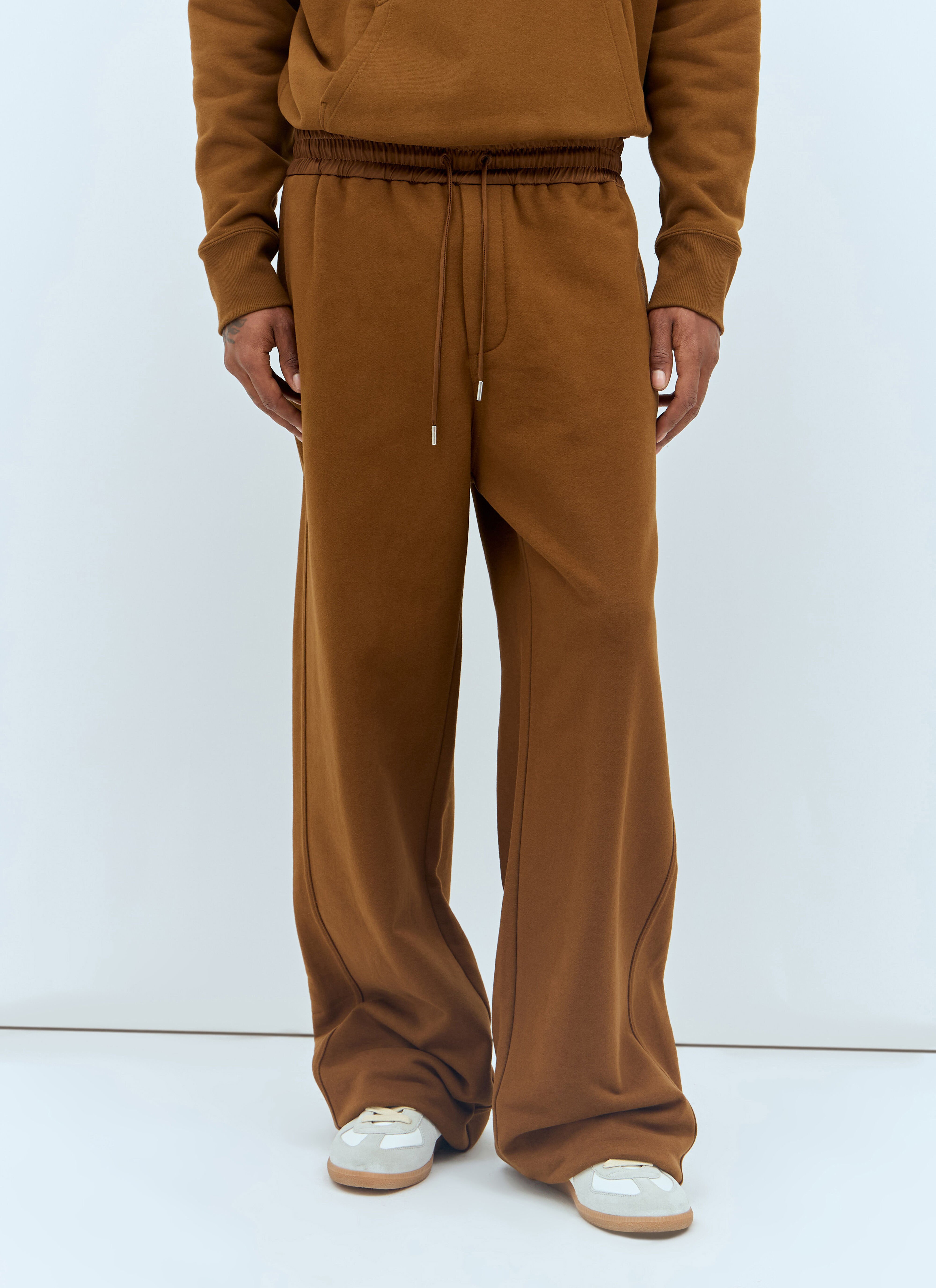 Lanvin Logo Embroidery Track Pants Brown lnv0157004