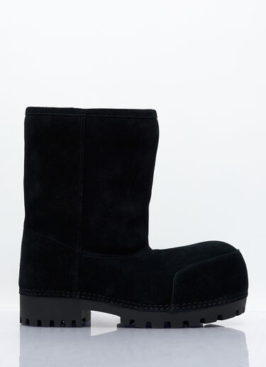 Balenciaga Alaska Faux-Fur Low Boots Black bal0257030