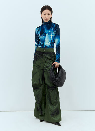 Jean Paul Gaultier Trompe L'Oeil Pants Green jpg0357005