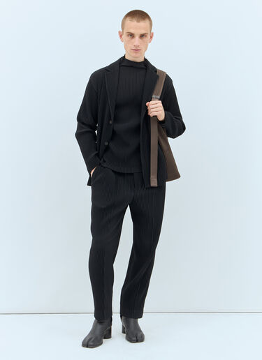 Homme Plissé Issey Miyake Long-Sleeve Pleated Top Black hmp0157021