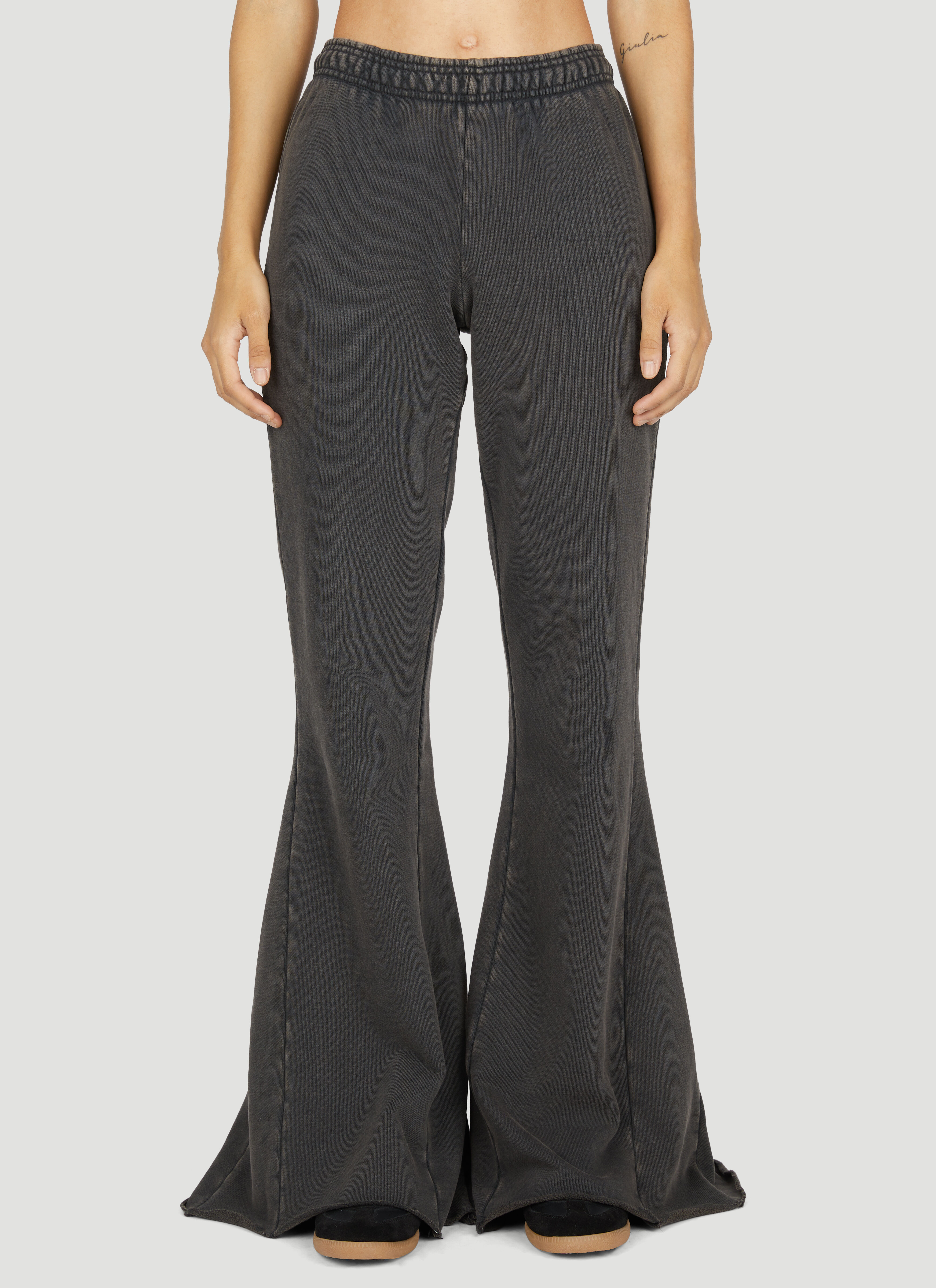 Entire Studios Heavy Flare Sweatpants In Black | ModeSens