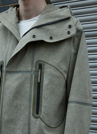 Massimo Osti Studio Alcantara® Mud Parka Coat Khaki mao0158001