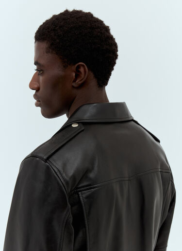 Saint Laurent Leather Motorcycle Jacket Black sla0156057