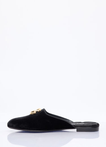 Dolce & Gabbana Velvet Mules Black dol0258006