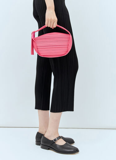 Pleats Please Issey Miyake Pleats Half-Moon Handbag Pink plp0256005