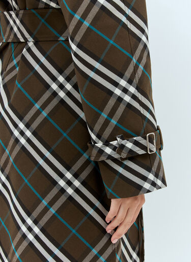 Burberry Check Twill Trench Coat Green bur0257010