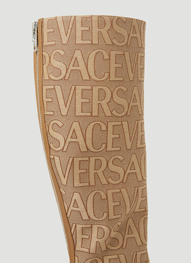 Beige Monogram Tights by Versace on Sale