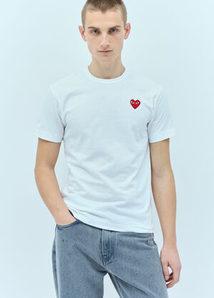 Comme Des Garçons PLAY Logo Patch T-Shirt White cpl0356002