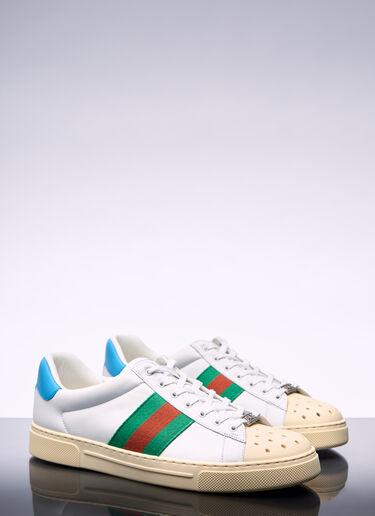 Gucci Ace Sneaker With Web White guc0157047