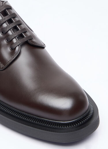 Prada Leather Lace-Up Shoes Brown pra0158015