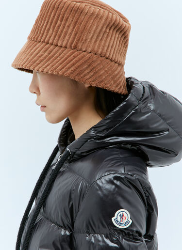 Moncler Corduroy Bucket Hat Camel mon0258037