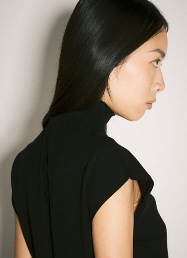 Rick Owens Turtleneck Knit Top Black ric0257012