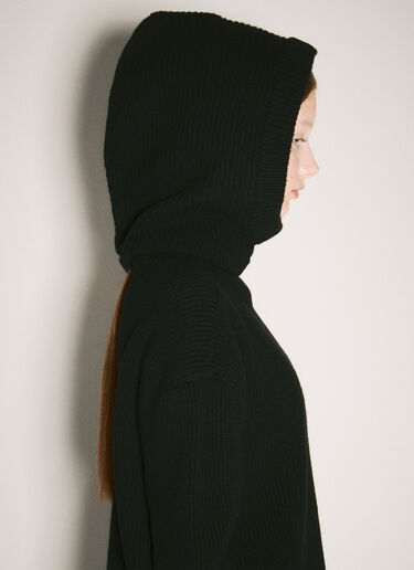 Rick Owens Wool Knit Balaclava Black ric0257016