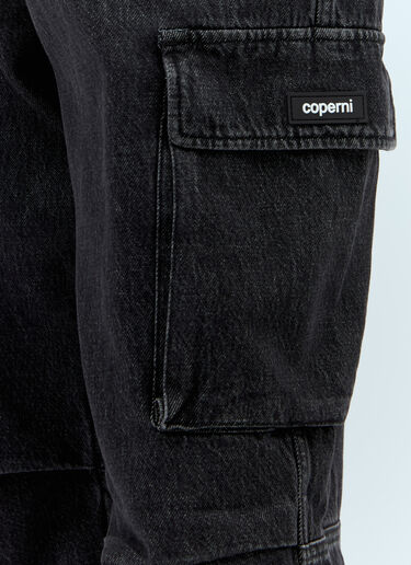 Coperni Denim Cargo Pants Black cpn0255004