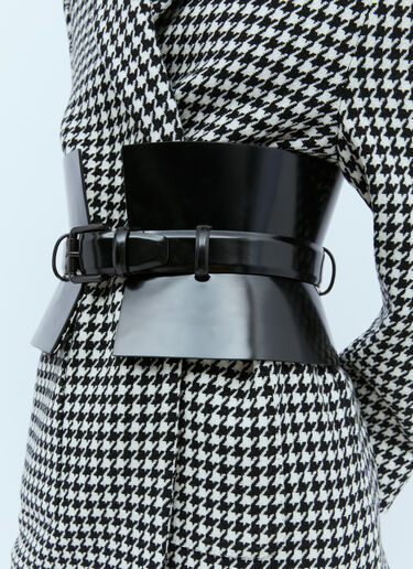 Max Mara Bustier Leather Belt Black max0254061